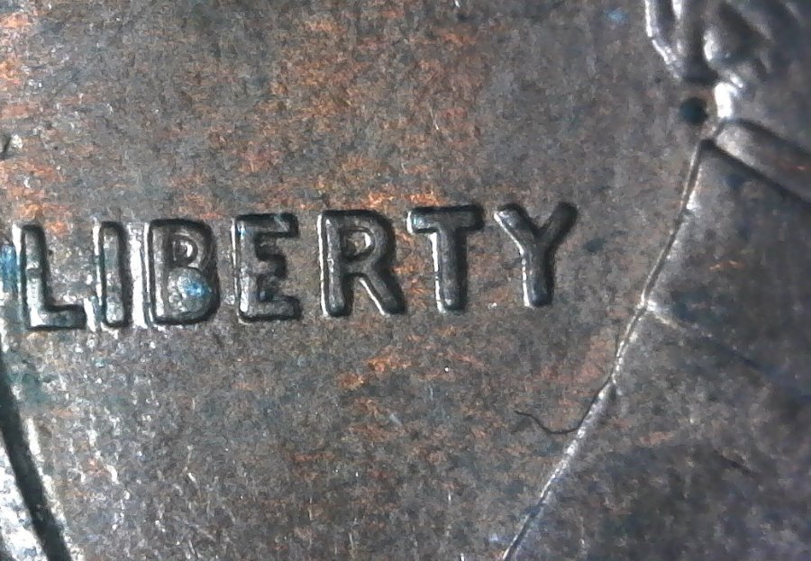 1994-P-Lincoln-Memorial-Cent-With-Broken-Post-Die-Chip-In-